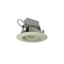 Nora NLCBC-46930XWWEM - 4" Cobalt Adjustable LED Retrofit, 1000lm / 12W, 3000K, White Reflector / White Flange,