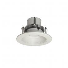 Nora NLCBC2-45230WW/A - 4" Cobalt Click Round Retrofit Baffle, 750lm / 10W, 3000K, White Baffle / White Flange