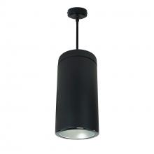 Nora NYLS3-6P1L440FP01HBB - 6" Sapphire III Pendant Mount Black Cylinder, Haze Reflector/Black Flange, 120V; Phase Dimming,