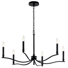 Kichler 52695BK - Malene 32 Inch 6 Light Chandelier in Black