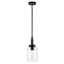 Kichler 52725BK - Madden 15 Inch 1 Light Mini Pendant with Clear Glass in Black