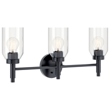 Kichler 55185BK - Madden 24 Inch 3 Light Vanity with Clear Glass in Black