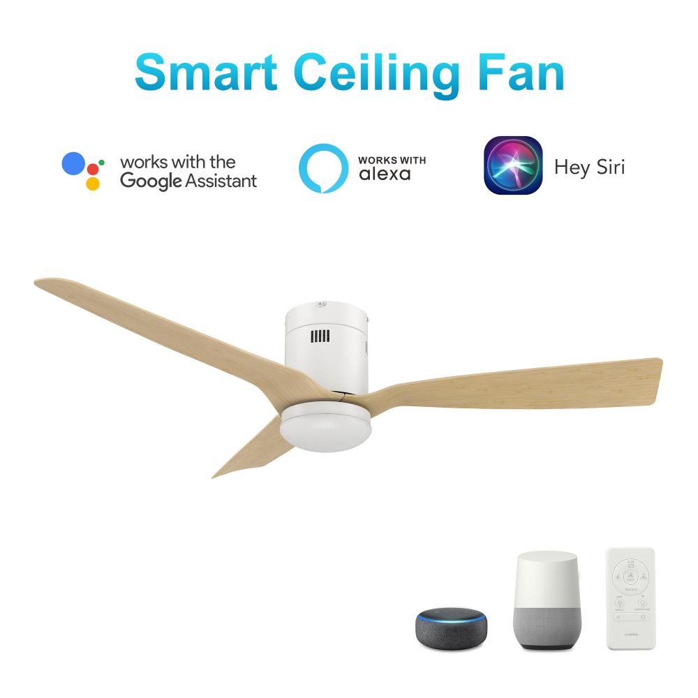 Spezia 52-inch Indoor/Damp Rated Outdoor Smart Ceiling Fan, Dimmable LED Light Kit & Remote Control,