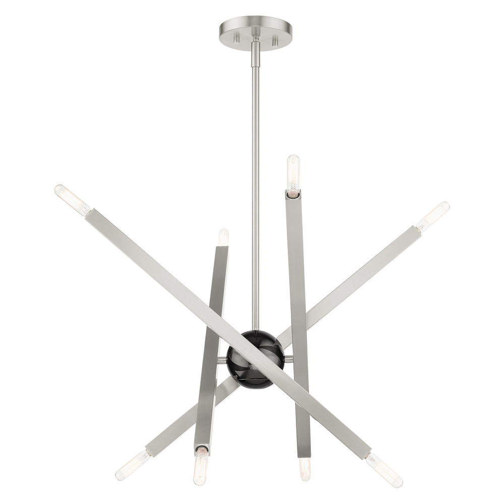 8 Lt Brushed Nickel Chandelier