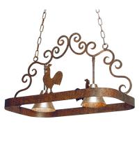 Meyda Blue 120246 - 32" Long Poulet 2 Light Pot Rack