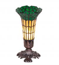 Meyda Blue 20230 - 8" High Stained Glass Pond Lily Victorian Accent Lamp