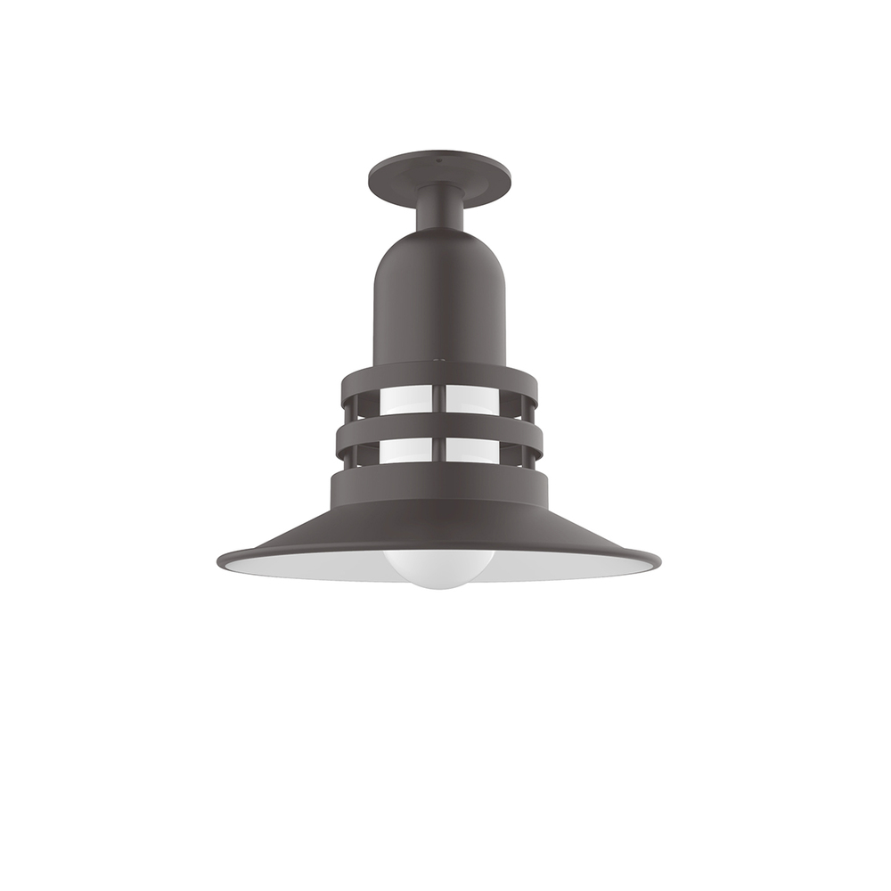 Atomic 12" Flush Mount Light in Bronze Matte
