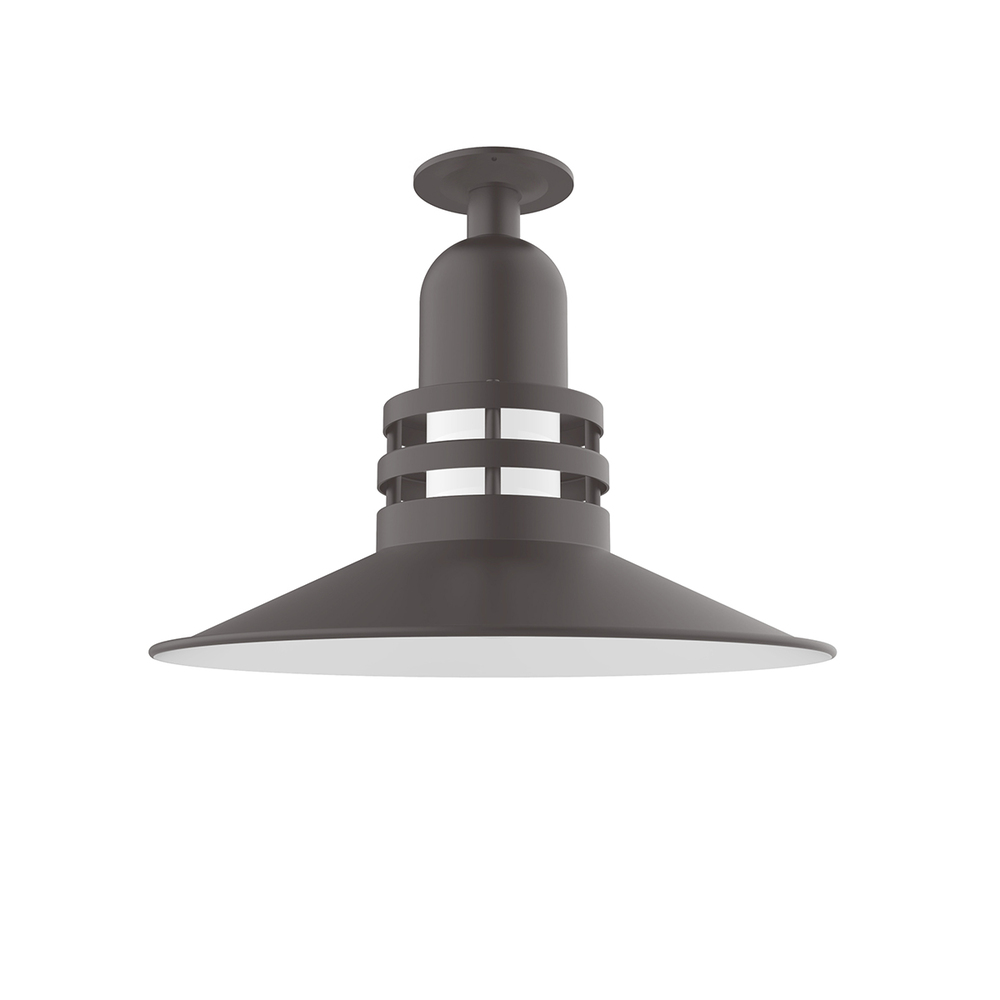 Atomic 16" Flush Mount Light in Bronze Matte