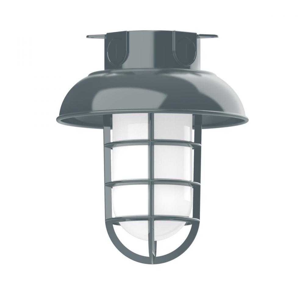 8" Vaportite flush mount ceiling light, Slate Gray