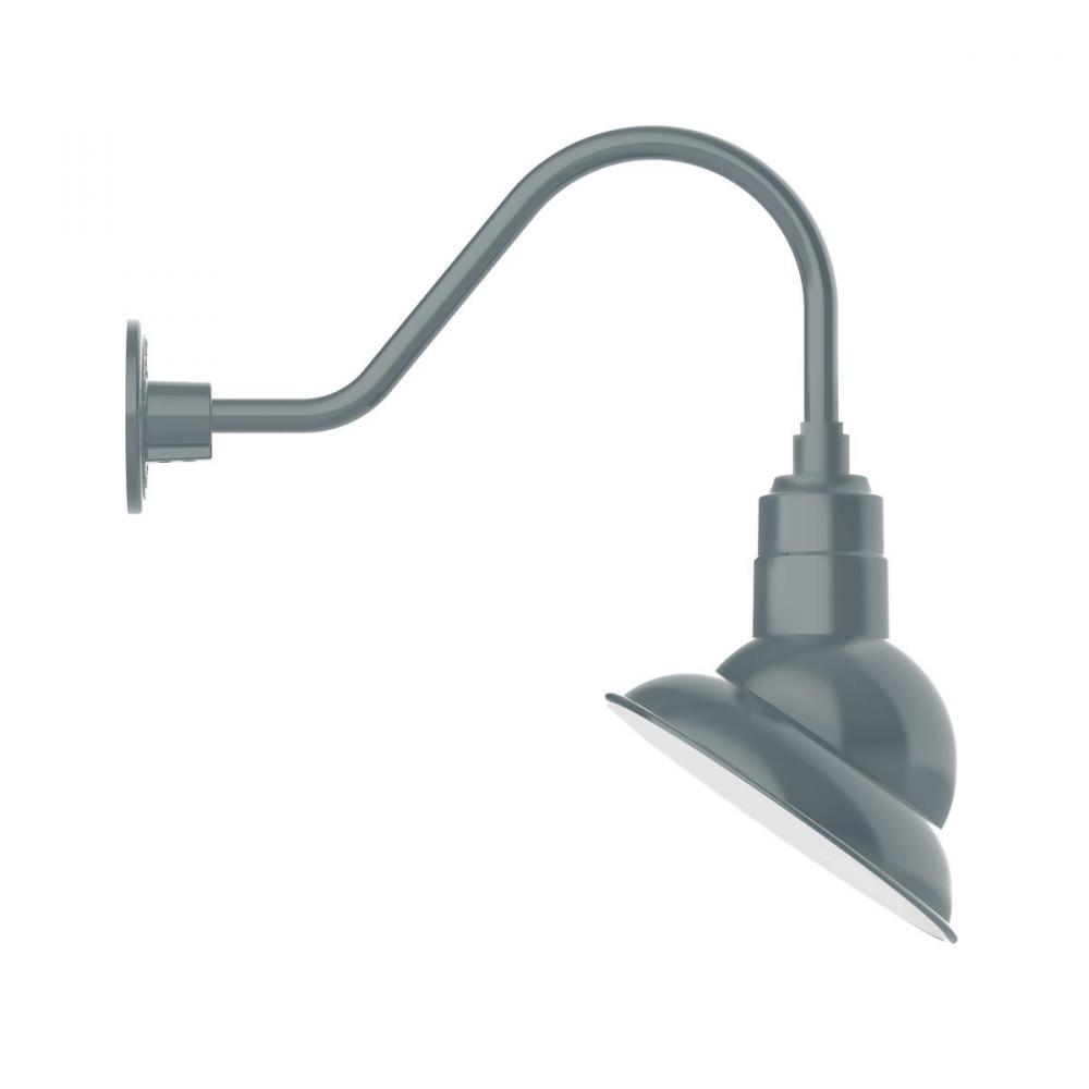 10" Emblem shade gooseneck wall mount in Slate Gray