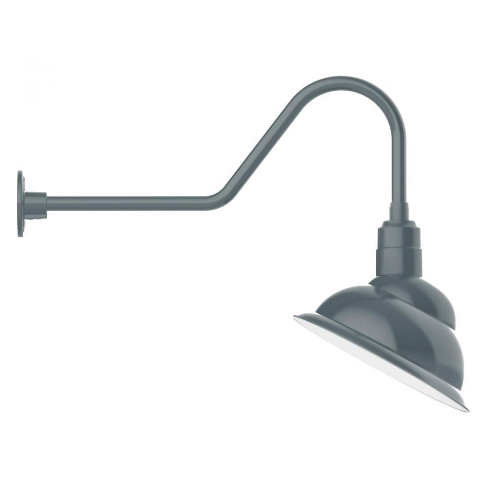 14" Emblem shade gooseneck wall mount with swivel, Slate Gray