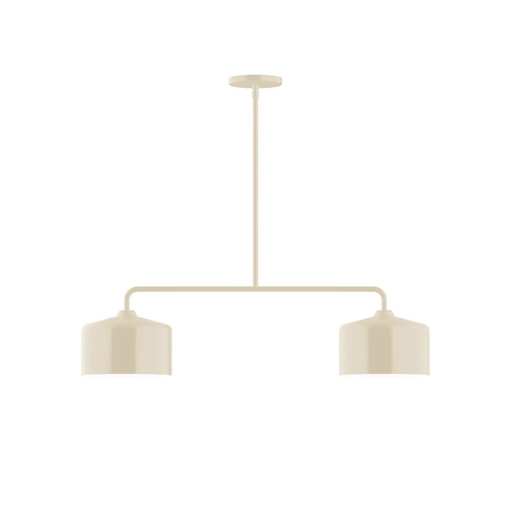 2-Light Axis Linear LED Pendant, Silk Gray