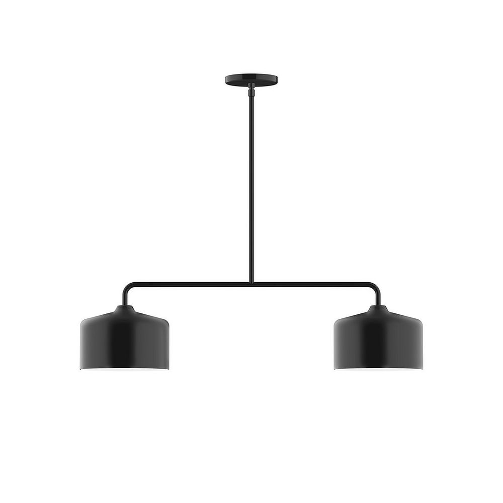 2-Light Axis Linear Pendant, Black