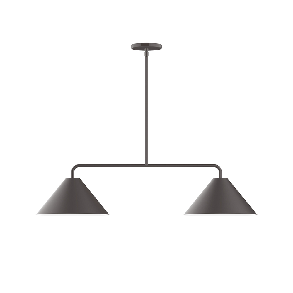 2-Light Pinnacle Linear Pendant, Bronze Matte