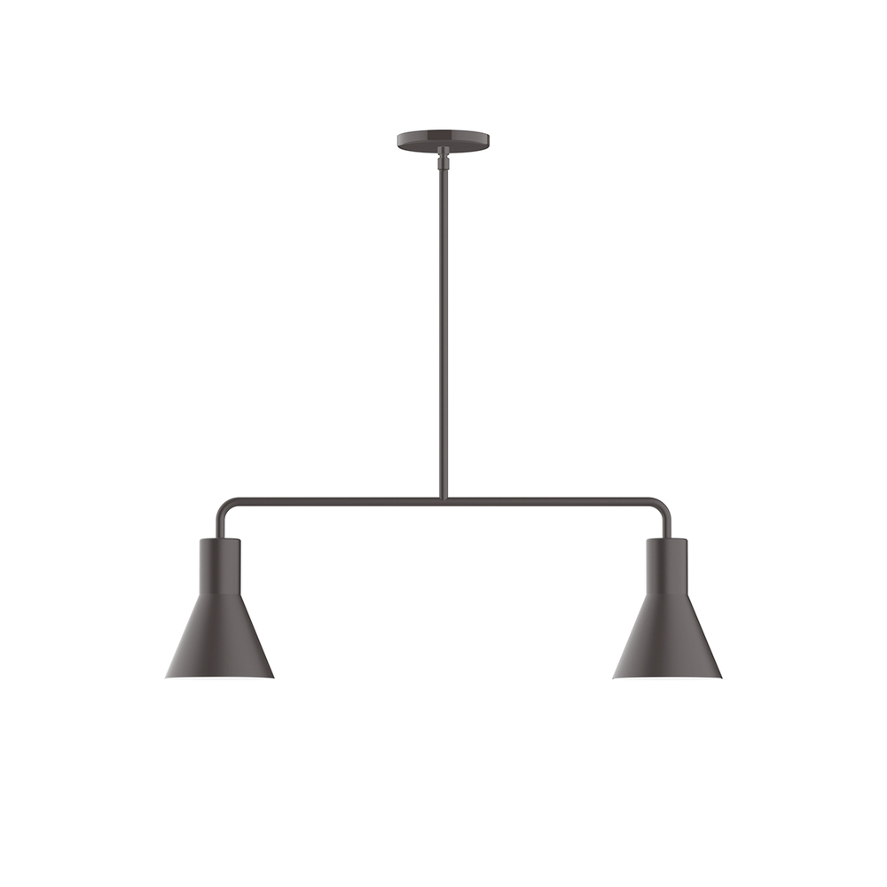 2-Light Axis Linear LED Pendant, Bronze Matte