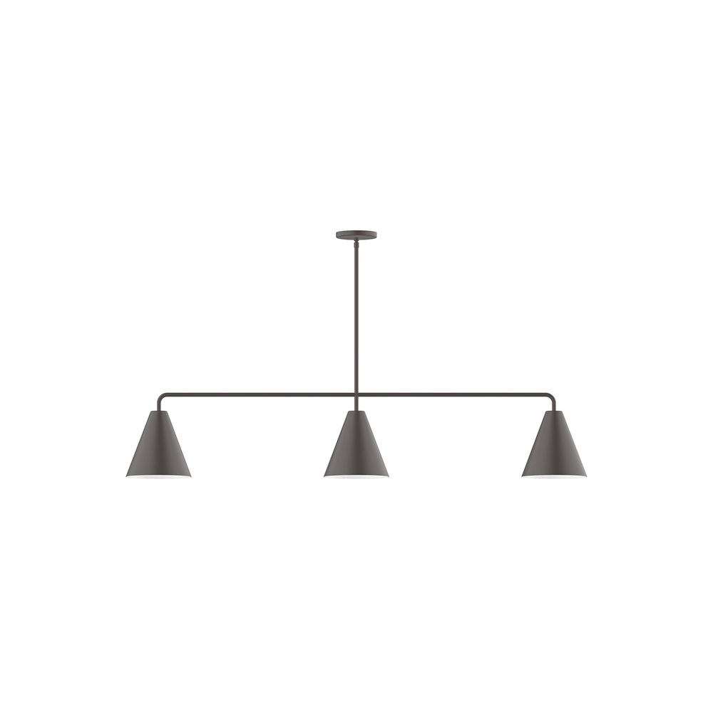 3-Light Jynx Linear Pendant, Bronze Matte