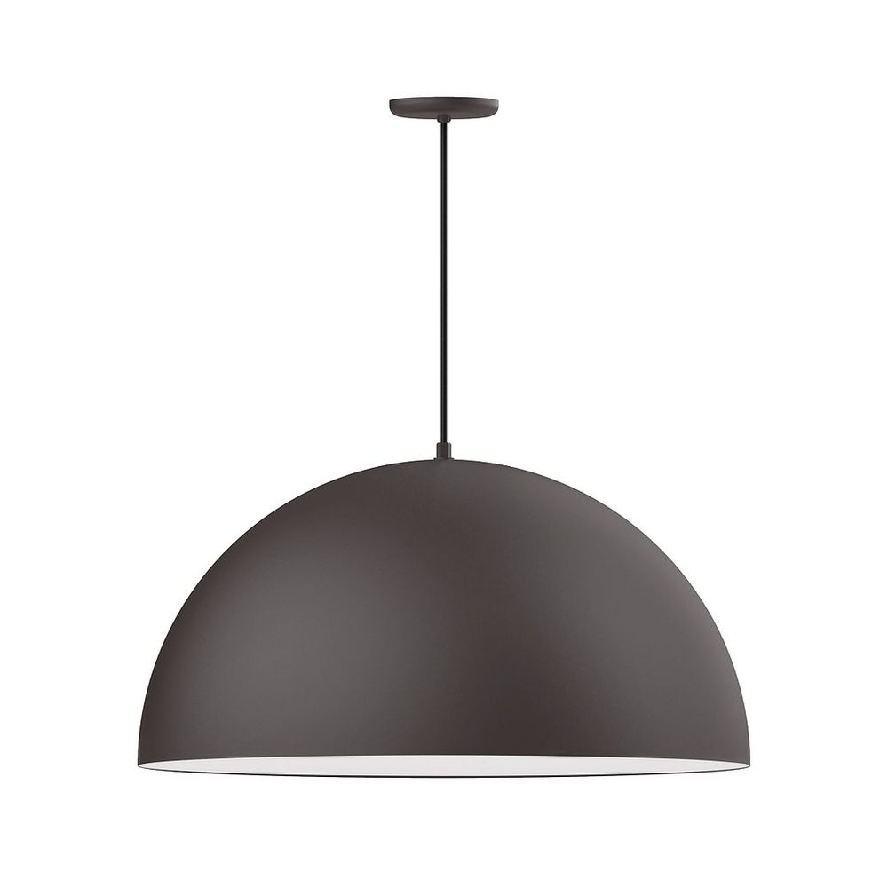 30" XL Choices Shallow Dome Shade, medium base, Gray & Yellow Dot Fabric Cord w/ canopy