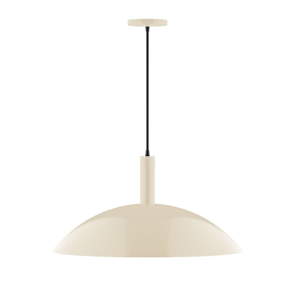 24" Glow Pendant with 6 inch white opal glass globe, Moss Green