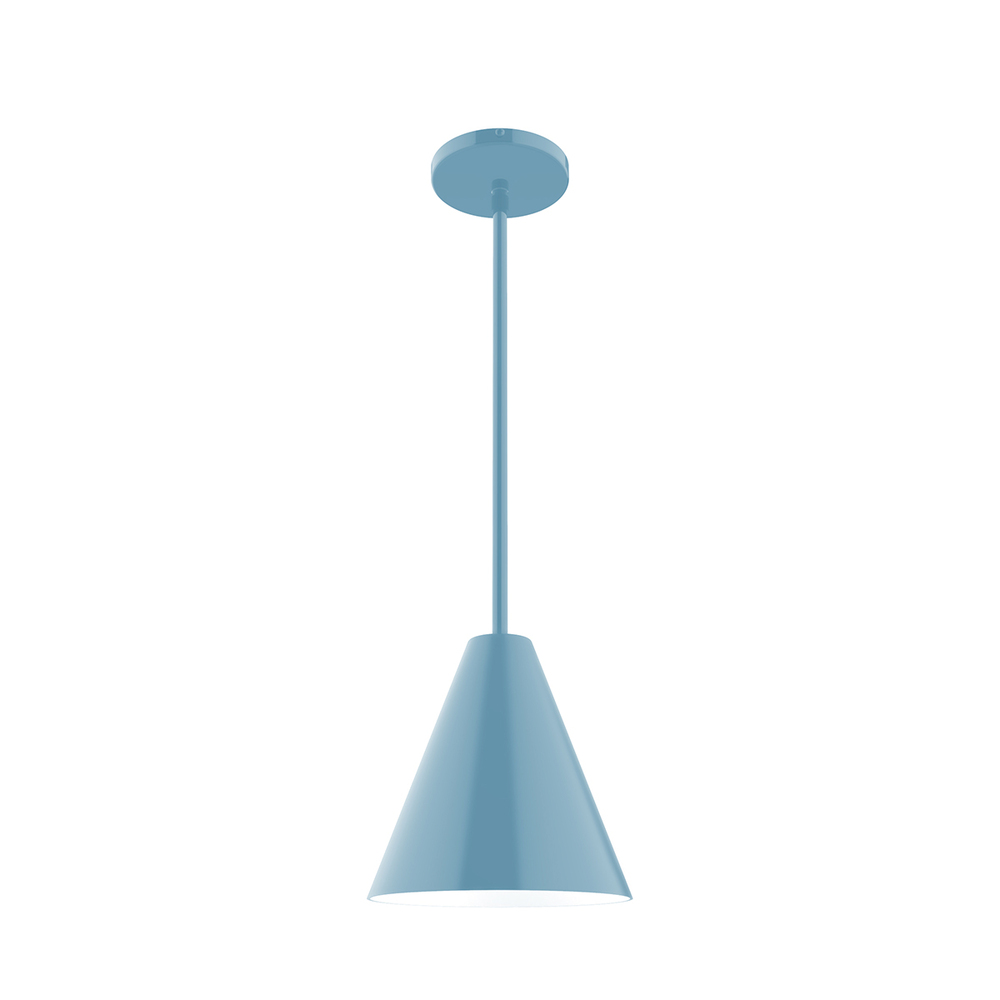 8" Jynx LED Stem Hung Pendant, Light Blue