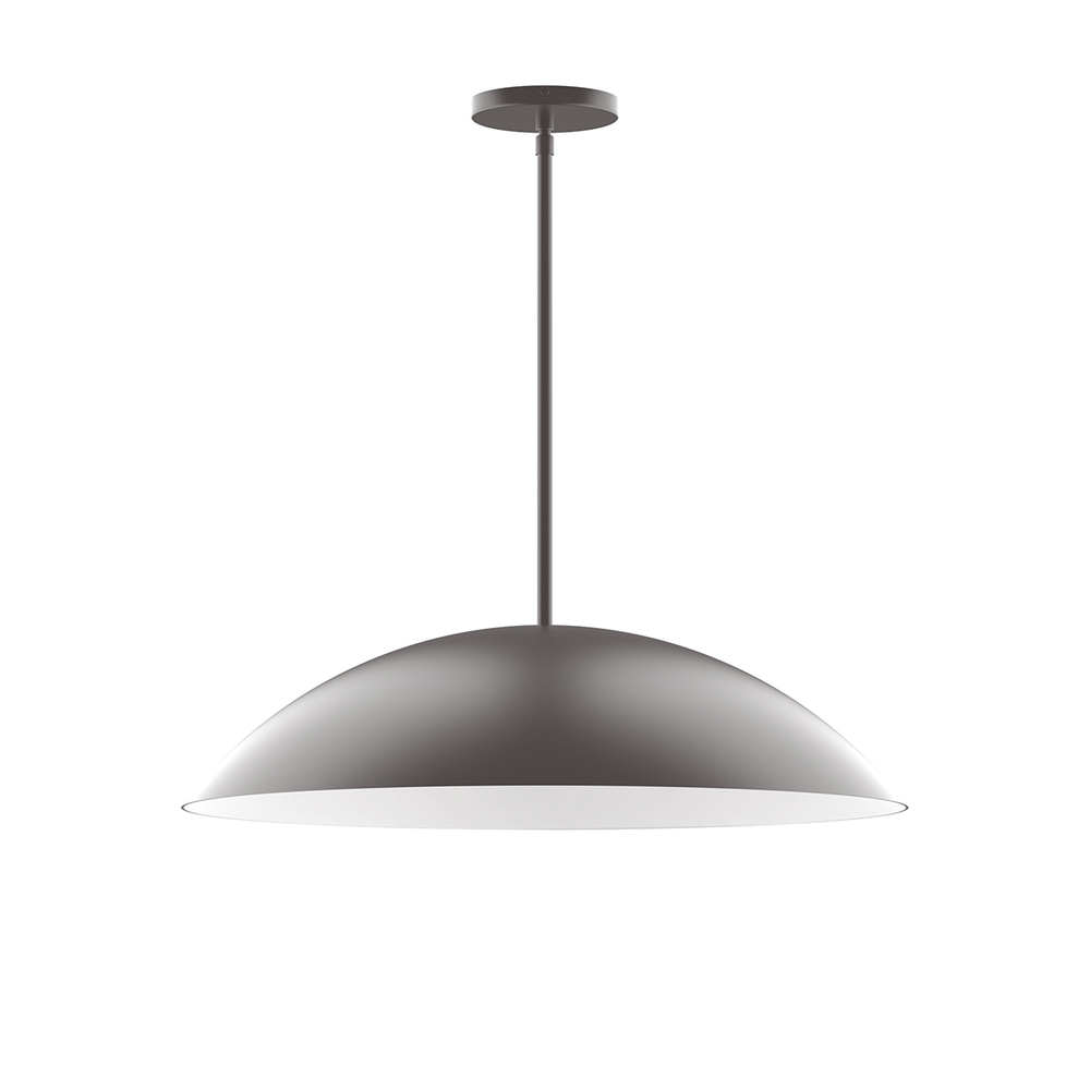 24" Plateau Stem Hung Pendant, Bronze Matte