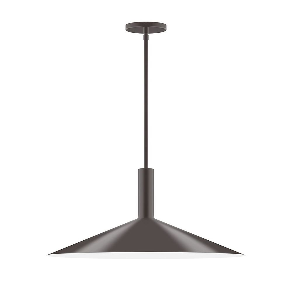 24" Zing LED Stem Hung Pendant, Architectural Bronze