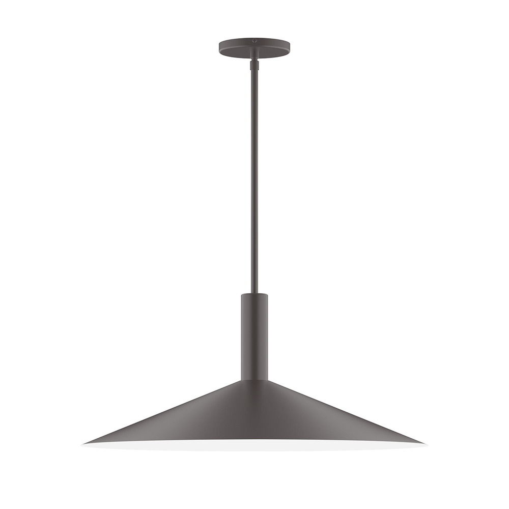 24" Zing Stem Hung Pendant, Bronze Matte