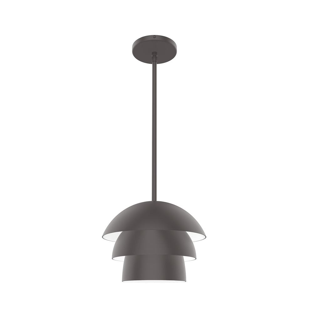 Rosie 10 inch LED Stem Hung Pendant, Bronze Matte