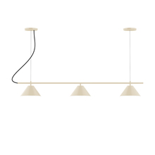 Montclair Light Works CHA421-16-C21 - 3-Light Linear Axis Chandelier (8" Axis pack)