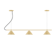 Montclair Light Works CHA421-17-C27 - 3-Light Linear Axis Chandelier (8" Axis pack)