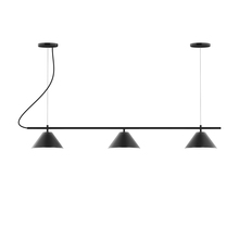 Montclair Light Works CHA421-41-C20 - 3-Light Linear Axis Chandelier (8" Axis pack)