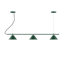 Montclair Light Works CHA421-42-C21 - 3-Light Linear Axis Chandelier (8" Axis pack)