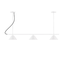 Montclair Light Works CHA421-44-C27 - 3-Light Linear Axis Chandelier (8" Axis pack)