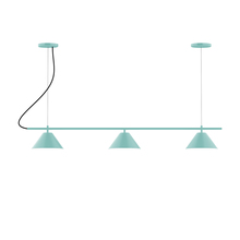 Montclair Light Works CHA421-48-C22 - 3-Light Linear Axis Chandelier (8" Axis pack)