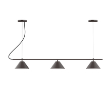 Montclair Light Works CHA421-51-C20 - 3-Light Linear Axis Chandelier (8" Axis pack)