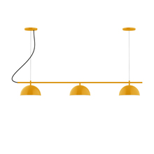 Montclair Light Works CHA431-21-C24 - 3-Light Linear Axis Chandelier (8" Axis pack)