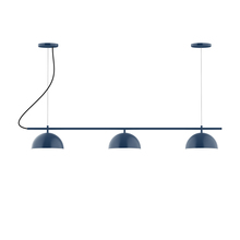 Montclair Light Works CHA431-50-C21 - 3-Light Linear Axis Chandelier (8" Axis pack)