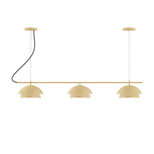 Montclair Light Works CHAX445-17-C24 - 3-Light Linear Axis Chandelier (12" Nest pack)