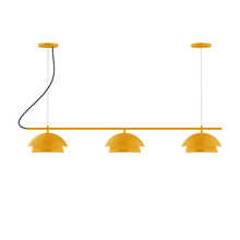 Montclair Light Works CHAX445-21-C26 - 3-Light Linear Axis Chandelier (12" Nest pack)