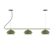Montclair Light Works CHAX445-22-C24 - 3-Light Linear Axis Chandelier (12" Nest pack)