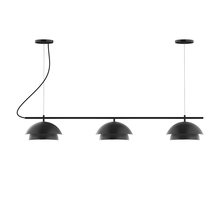 Montclair Light Works CHAX445-41-C22 - 3-Light Linear Axis Chandelier (12" Nest pack)