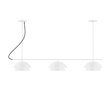 Montclair Light Works CHAX445-44-C26 - 3-Light Linear Axis Chandelier (12" Nest pack)