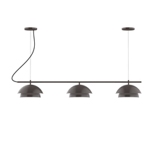 Montclair Light Works CHAX445-51-C24 - 3-Light Linear Axis Chandelier (12" Nest pack)
