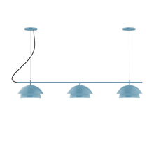 Montclair Light Works CHAX445-54-C26 - 3-Light Linear Axis Chandelier (12" Nest pack)