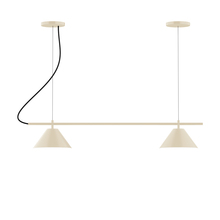 Montclair Light Works CHB421-16-C25 - 2-Light Linear Axis Chandelier (8" Axis pack)