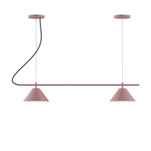 Montclair Light Works CHB421-20-C26 - 2-Light Linear Axis Chandelier (8" Axis pack)