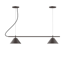 Montclair Light Works CHB421-51-C27 - 2-Light Linear Axis Chandelier (8" Axis pack)