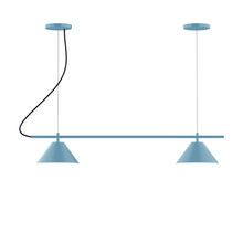 Montclair Light Works CHB421-54-C24 - 2-Light Linear Axis Chandelier (8" Axis pack)