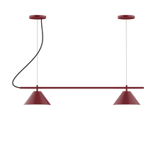 Montclair Light Works CHB421-55-C26 - 2-Light Linear Axis Chandelier (8" Axis pack)