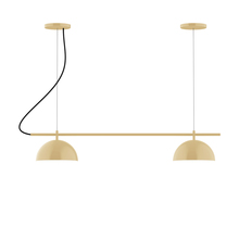 Montclair Light Works CHB431-17-C25 - 2-Light Linear Axis Chandelier (8" Axis pack)