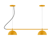 Montclair Light Works CHB431-21-C24 - 2-Light Linear Axis Chandelier (8" Axis pack)